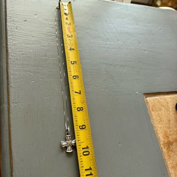 Judith Ripka 925 Sterling Silver Cross Pendant Necklace - Picture 6 of 8